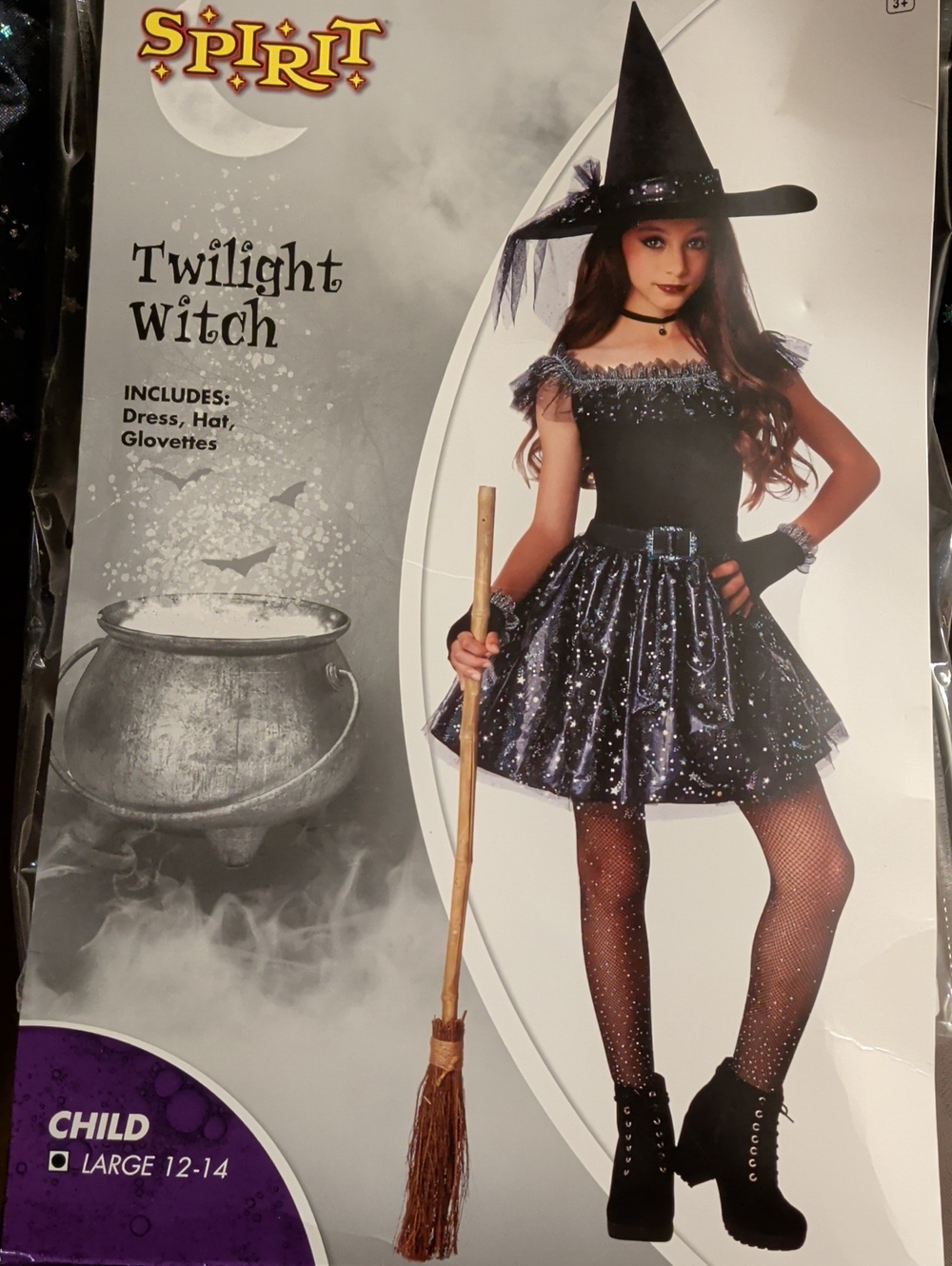 Spirit Twilight Witch Costume - Black and Purple Sparkle